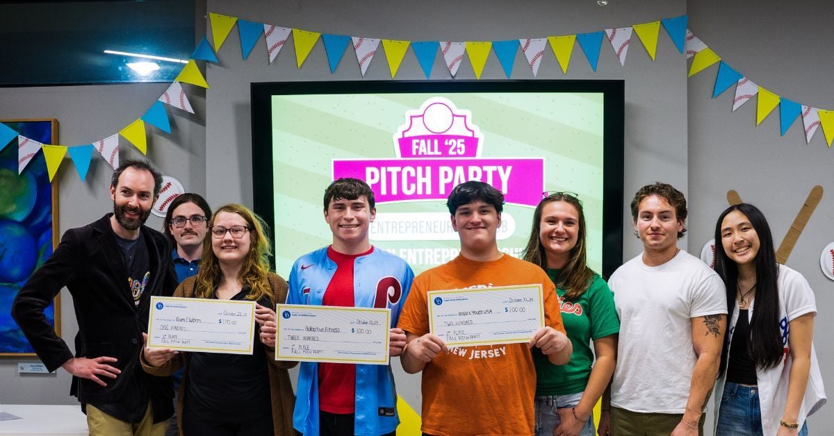 2025 Fall Pitch Party winner and judges