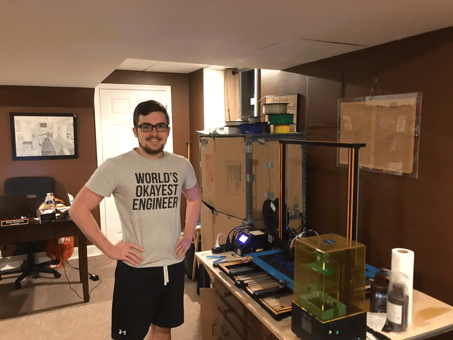 Richard Hayburn in his design work space